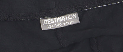 Destination Boys Black Surf Vibes Sweat Shorts 9-10 Years
