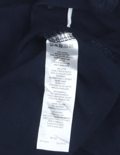 French Connection Men's Black Cotton Polo Shirt Size M Classic Fit