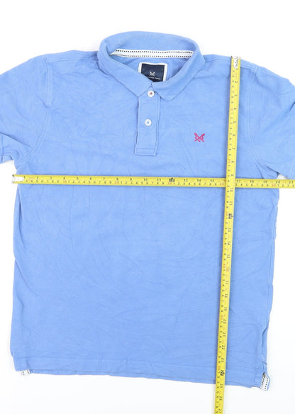 Crew Clothing Company Men's Blue Cotton Polo Shirt M