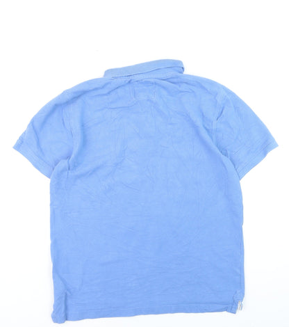 Crew Clothing Company Men's Blue Cotton Polo Shirt M