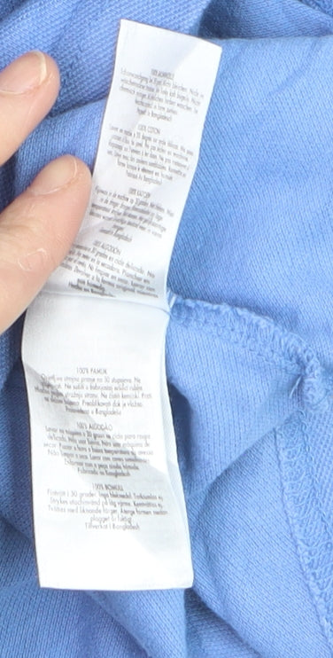 Crew Clothing Company Men's Blue Cotton Polo Shirt M