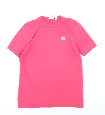 Adidas Women's Pink XS Basic Cotton Short Sleeve T-Shirt