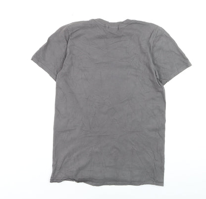 PrettyLittleThing Women's Grey 'Anti Social Butterfly' Cotton T-Shirt XS