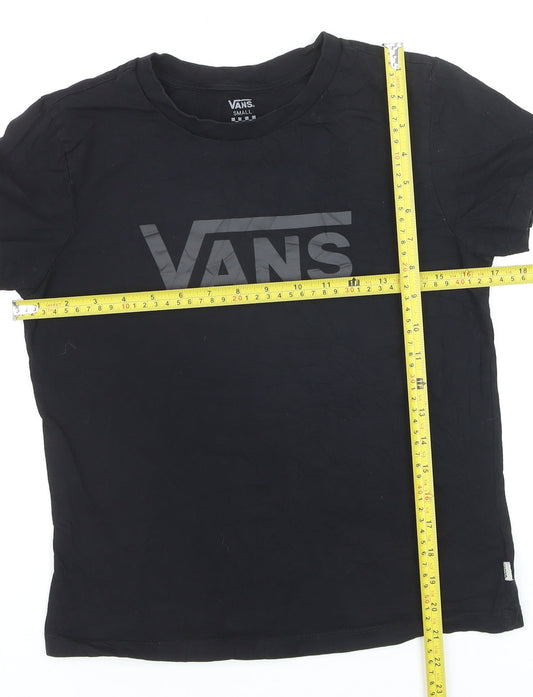 Vans Men’s Black Small Logo Graphic Regular Fit T-Shirt