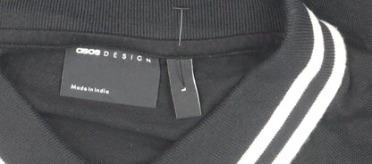 ASOS DESIGN Men's Black Long Sleeve Polo Shirt Size L 42in Chest