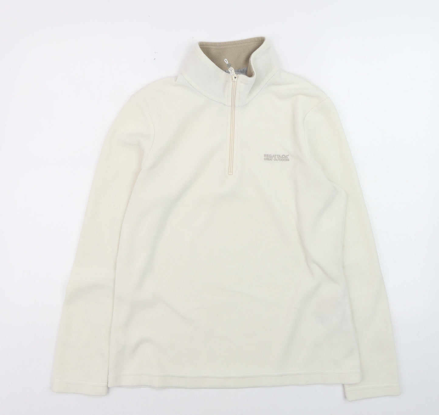 Regatta Women Ivory Fleece 1/2 Zip Pullover Sweatshirt UK 12