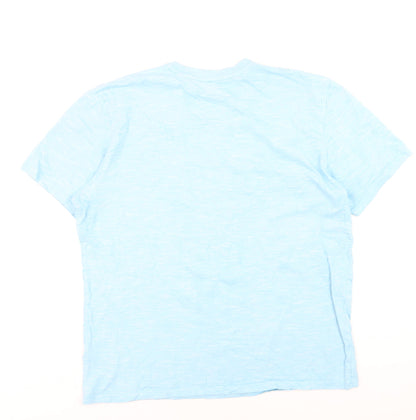 Next Supply Men's Blue Cotton Crew Neck Hawaii Graphic T-Shirt Size L