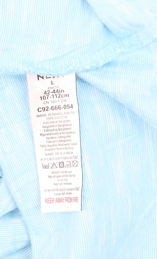 Next Supply Men's Blue Cotton Crew Neck Hawaii Graphic T-Shirt Size L