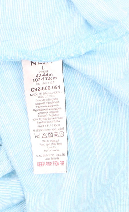 Next Supply Men's Blue Cotton Crew Neck Hawaii Graphic T-Shirt Size L