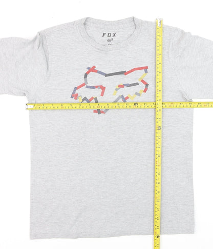 Fox Boys Grey XL Graphic Logo Short Sleeve Cotton T-Shirt