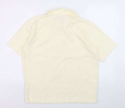 ASOS DESIGN Men's Ivory Polo Shirt XS Short Sleeve Regular Fit