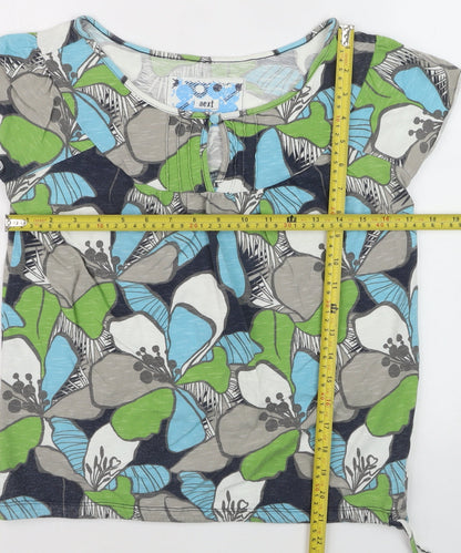 Next Women's Multicoloured Floral Cotton T-Shirt Size 8