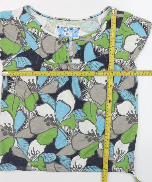 Next Women's Multicoloured Floral Cotton T-Shirt Size 8