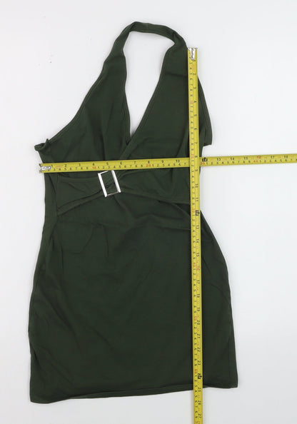 PrettyLittleThing Women’s Green Halter Camisole Top UK 6