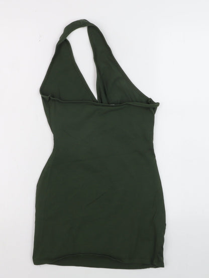 PrettyLittleThing Women’s Green Halter Camisole Top UK 6