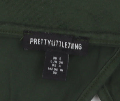 PrettyLittleThing Women’s Green Halter Camisole Top UK 6