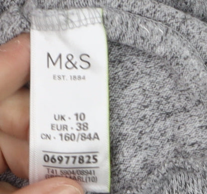 Marks and Spencer Men's Grey Knit Pullover Hoodie Size S