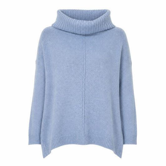 Very Women's Blue Cowl Neck Relaxed Fit Knit Jumper Size 10
