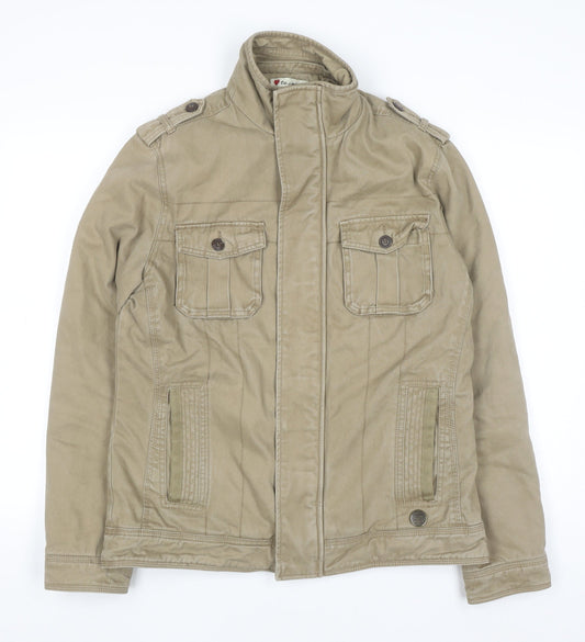 Springfield Men's Beige Cotton Military Jacket Size M