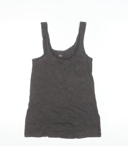 Gap Women’s Black Lace Trim Cotton Camisole Tank Top M
