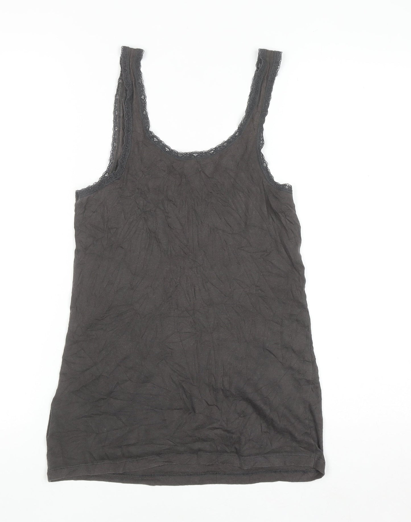 Gap Women’s Black Lace Trim Cotton Camisole Tank Top M