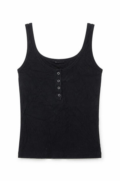 Zara Women Black Basic Ribbed Tank Top Size S Cotton Blend