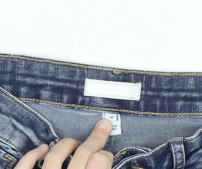 River Island Women’s Blue Flared Jeans Size 10L Stretch Denim