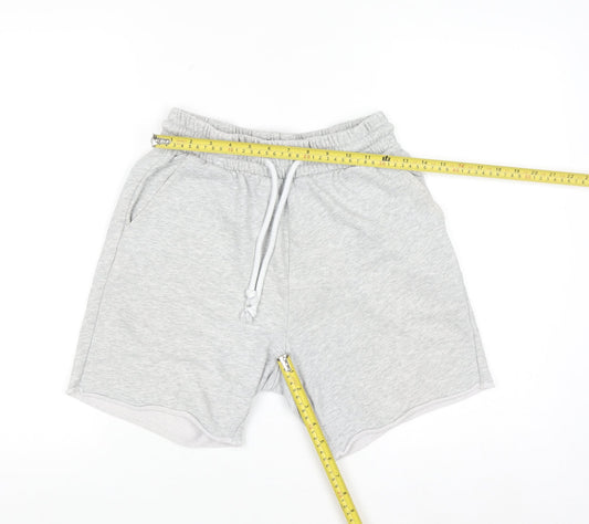 H&M Mens Grey Regular Fit Sweat Shorts Size S Casual Summer
