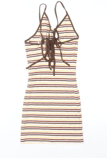 Neon & Nylon Women’s Multicoloured XS Halter Slip Dress