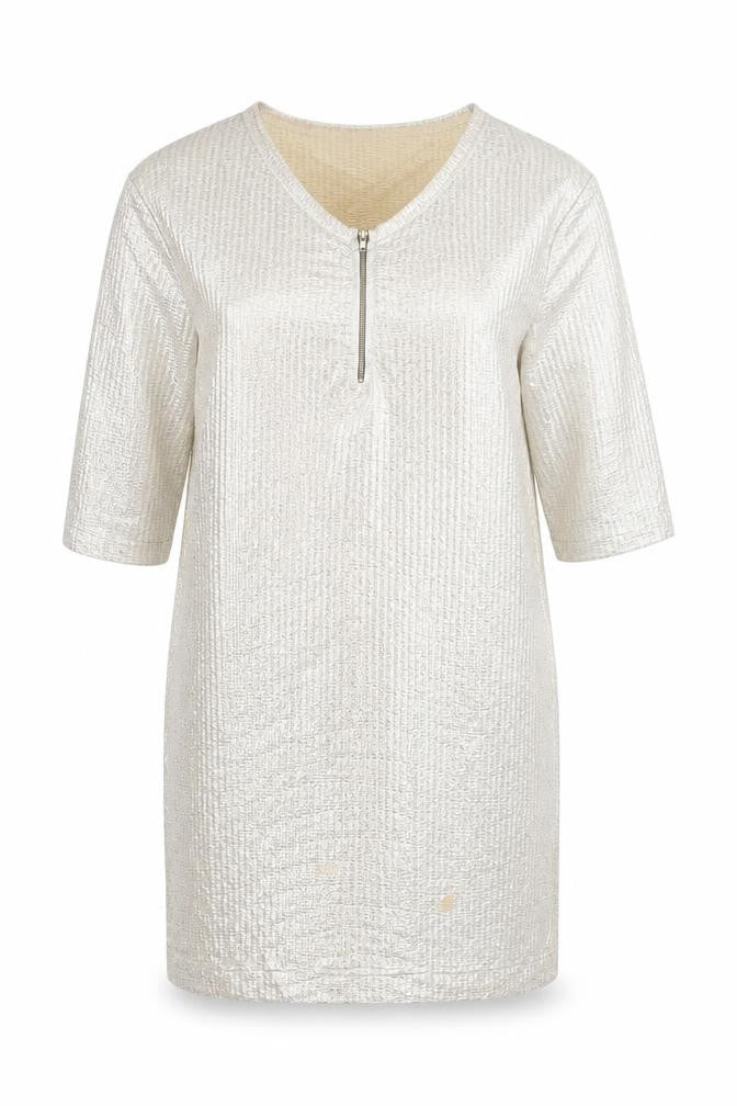 Scarlet Roos Women Gold Shift Party Dress Size S Half Sleeve
