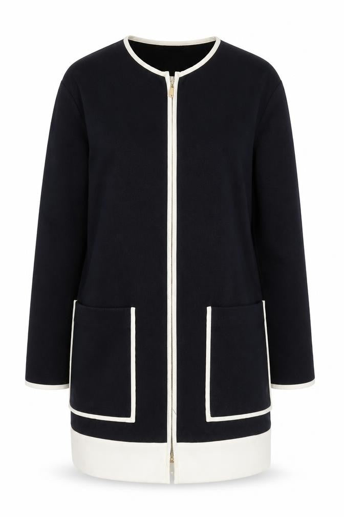 Pennyblack Women's Blue Mid-Length Zip Coat Size 10