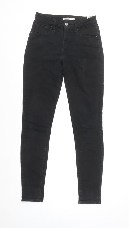 Levi's 721 High Rise Skinny Black Jeans Women Size 26 Regular Denim