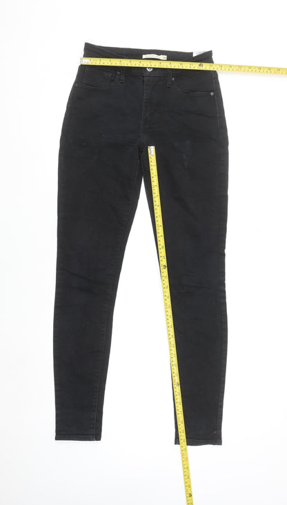 Levi's 721 High Rise Skinny Black Jeans Women Size 26 Regular Denim