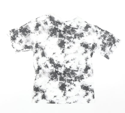 George Boys Black Tie-Dye Lazy Mood Graphic T-Shirt 10-11 Years