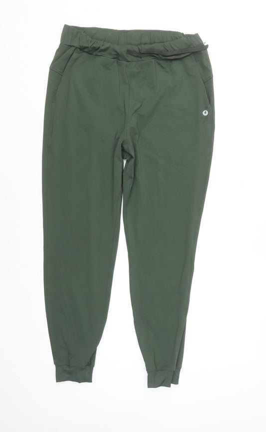 Powercut Men's Green L Jogger Activewear Trousers Stretch