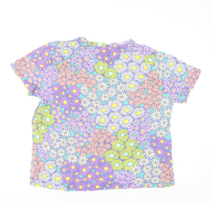 Tu Women Multicoloured Floral Cotton Short Sleeve T-Shirt Size 16