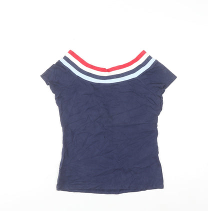 Next Women’s Blue Boat Neck Cotton T-Shirt Size 10