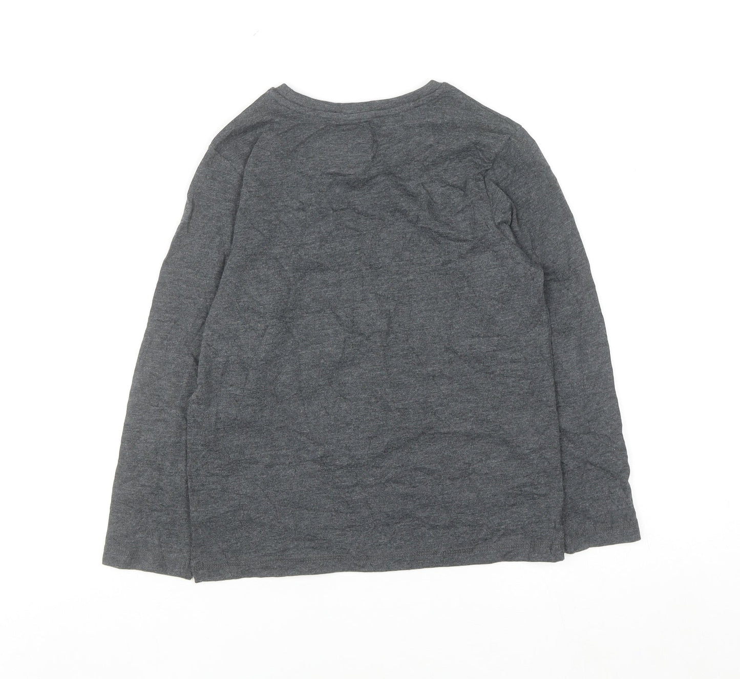 Tu Boys Grey Long Sleeve Rock & Roll Graphic T-Shirt 7 Years