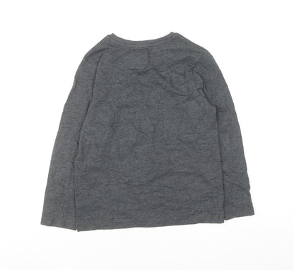 Tu Boys Grey Long Sleeve Rock & Roll Graphic T-Shirt 7 Years