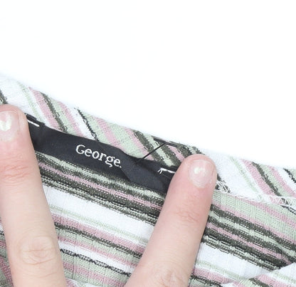 George Women's Multicoloured Striped Cotton Jumper Size 10