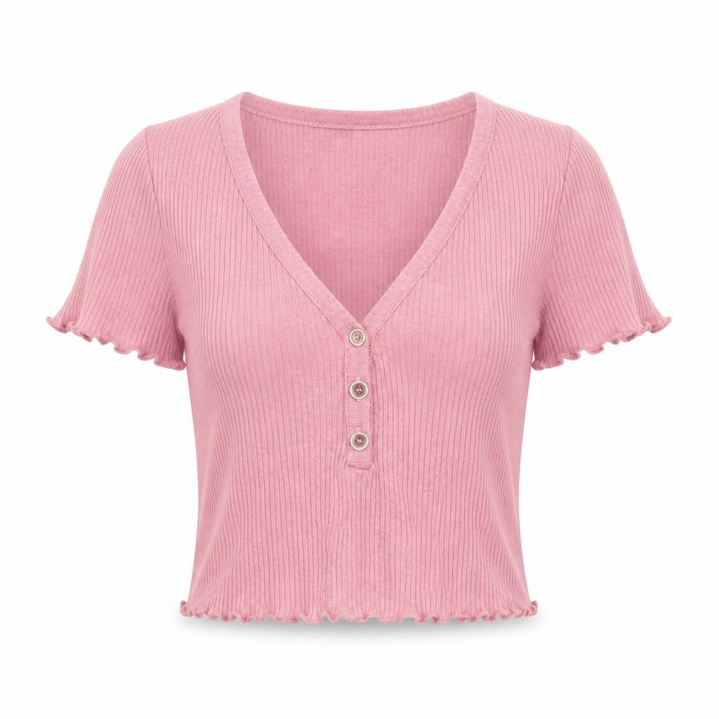 Pull&Bear Women Pink XS Slim V-Neck Ribbed Knit Cardigan