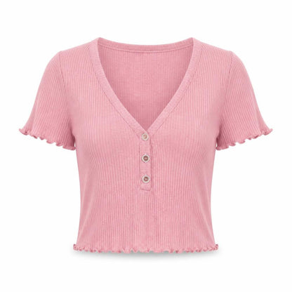 Pull&Bear Women Pink XS Slim V-Neck Ribbed Knit Cardigan