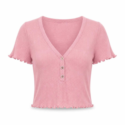 Pull & Bear Women Pink XS Slim V-Neck Ribbed Knit Cardigan