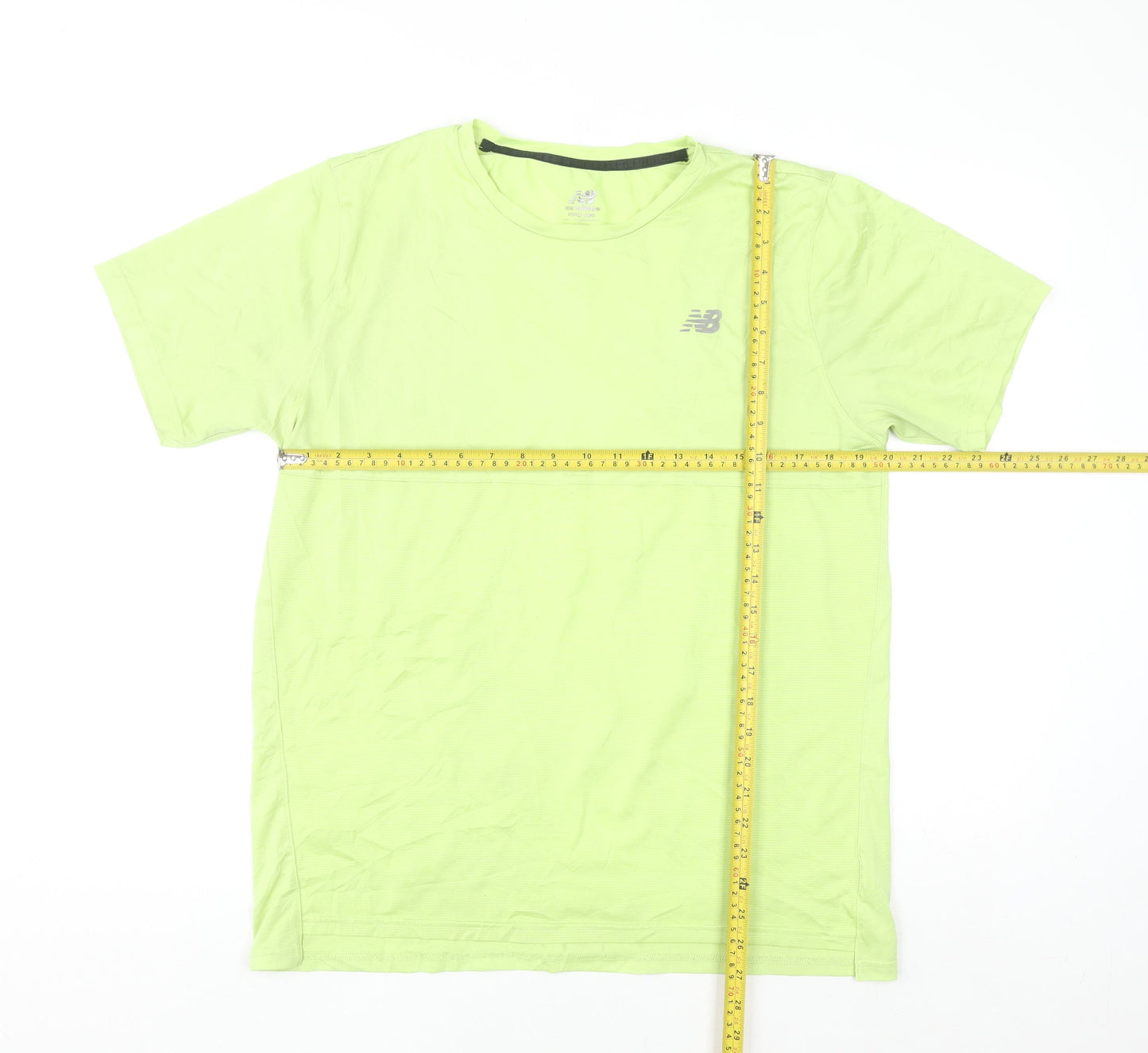 New Balance Men's Green Polyester Sports T-Shirt Size L