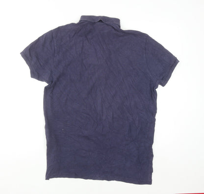 Ralph Lauren Men's Blue Polo Shirt M Regular Fit Cotton