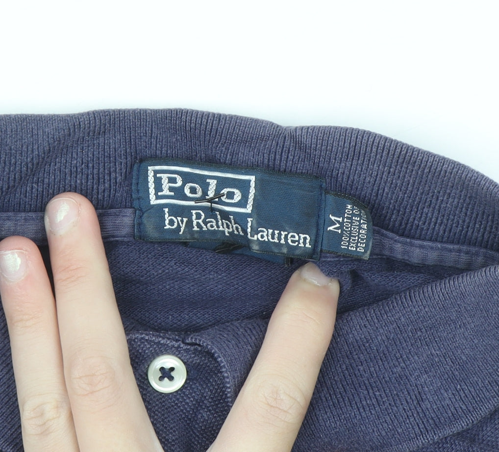 Ralph Lauren Men's Blue Polo Shirt M Regular Fit Cotton