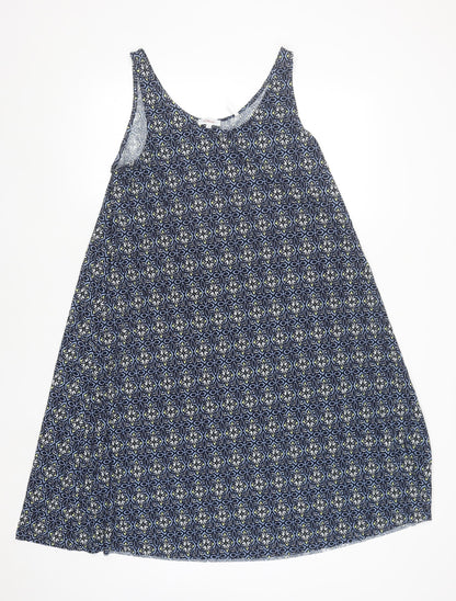 s.Oliver Women's Blue Geometric A-Line Dress Size 10