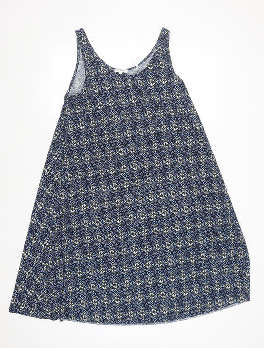 s.Oliver Women's Blue Geometric A-Line Dress Size 10