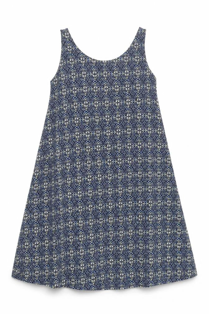 s.Oliver Women's Blue Geometric A-Line Dress Size 10