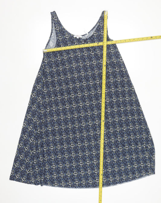 s.Oliver Women's Blue Geometric A-Line Dress Size 10